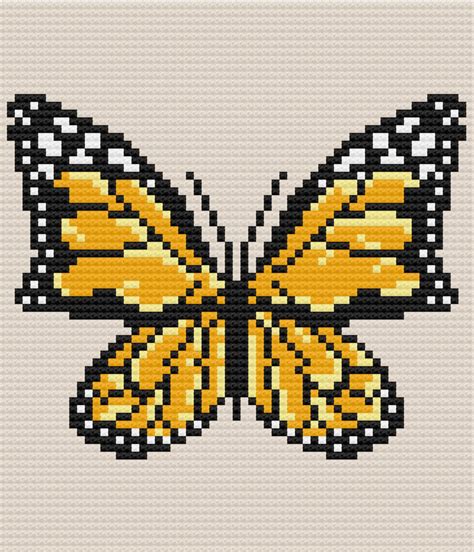 Monarch Butterfly Afghan, C2C Crochet Pattern, Written Row Counts, C2C Graphs, Corner to Corner ...