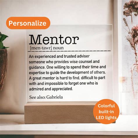 Personalized Mentor Definition, Mentor Definition Meaning Gift, Custom ...