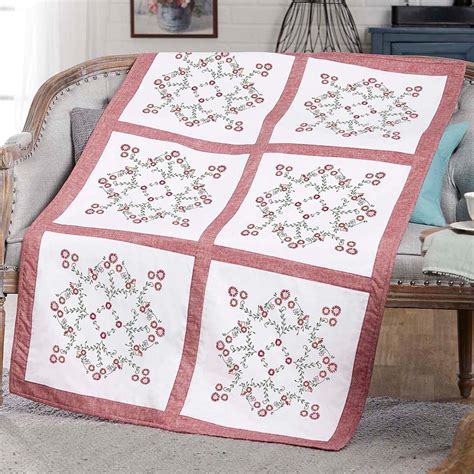 Herrschners Lucille Quilt Blocks Stamped Embroidery | Michaels