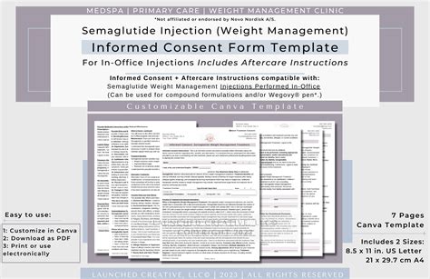 Semaglutide Weight Loss Injection Consent Form Template Semaglutide In ...