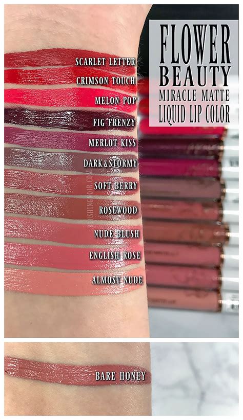 Flower Beauty Miracle Matte Liquid Lip Color Swatches + Review | Lip colors, Liquid lip color ...