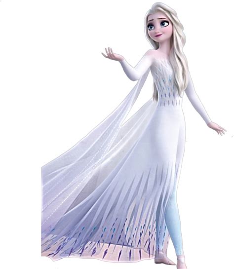 Elsa Frozen 2 White Dress Png