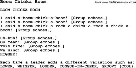 Chicka Chicka Boom Boom Lyrics