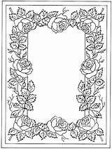Rose Border Coloring Page sketch template
