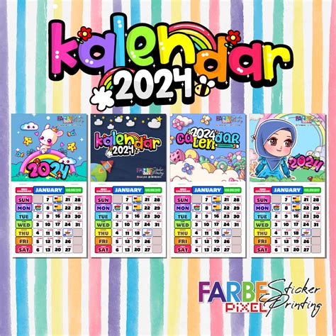 [CUSTOM] 2024 New years Calendars/calender kalendar | Shopee Malaysia