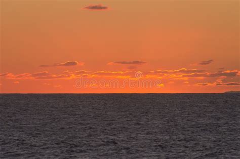 Orange Sunset. Ocean Landscape. Sky and Water Stock Photo - Image of paradise, fuerteventura ...