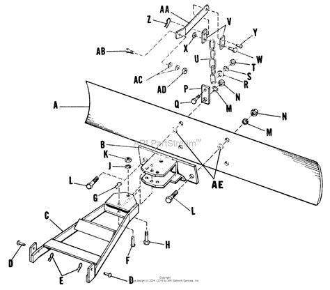 Simplicity 990237 - 42" Grader Blade Parts Diagram for 42" GRADER BLADE