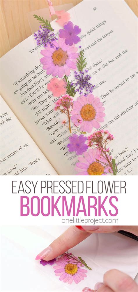 Pressed Flower Bookmark | Pressed flower crafts, Spring crafts, Flower ...