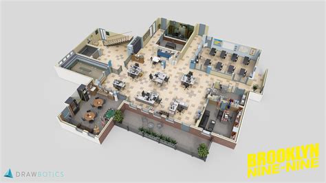 A 3D Floor Plan of Brooklyn Nine Nine - What do you guys think? : r ...