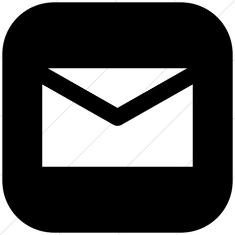 Black And White Email Icon #125937 - Free Icons Library