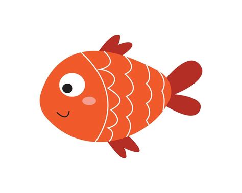 Creative vector illustration of an orange fish 5184356 Vector Art at Vecteezy