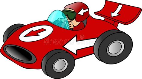 Red Race Car stock illustration. Image of arrow, goggles - 1381215