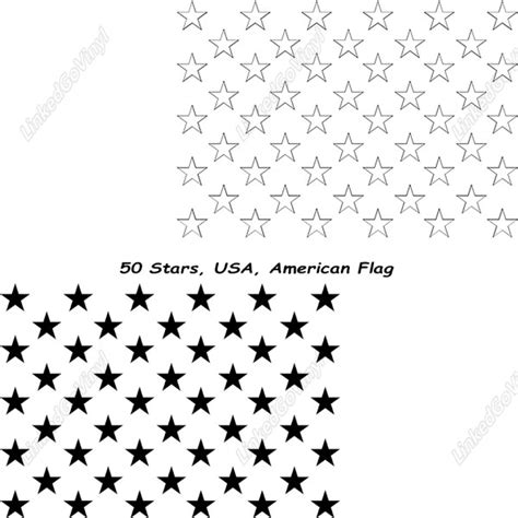 Free American Flag 50 Stars Graphics Craft Design - LinkedGo Vinyl