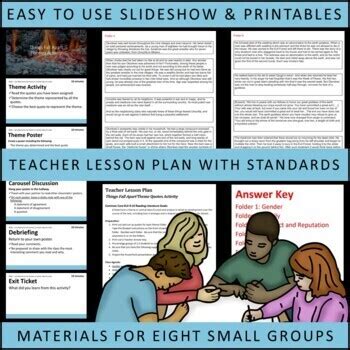 Things Fall Apart Themes Textual Analysis Activity by English Bulldog