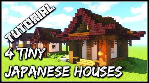 How To Build 4 Tiny Japanese Houses | Minecraft Tutorial - YouTube