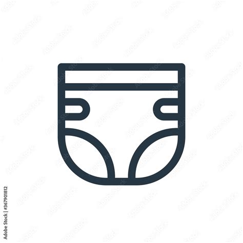 diaper icon vector from baby shower concept. Thin line illustration of ...