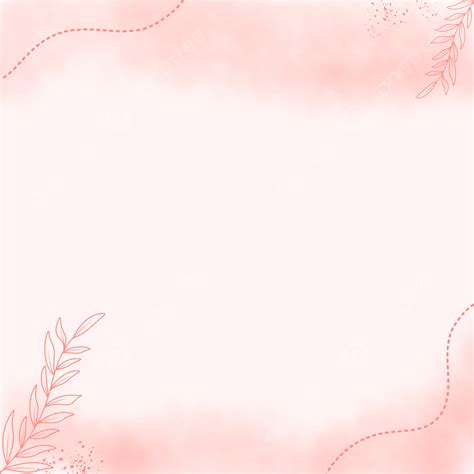 Aesthetic Background Pink Watercolor With Leaves Line Art, Aesthetic, Pink, Leaves Background ...