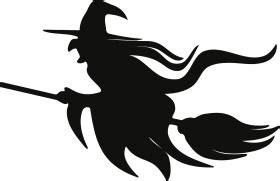 old witch on broomstick PNG image with transparent background png - Free PNG Images in 2021 ...