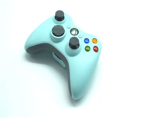 Official Microsoft Xbox 360 Wireless Controller Light Blue - Baxtros