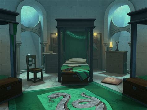 That's the original look of the Slytherin dorms, it's artwork but there ...