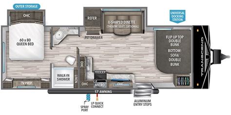 2022 Grand Design Transcend Xplor (Travel Trailer) Floorplans | White ...