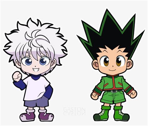 Download Image Black And White Download And Chibi Render By - Sticker Anime Hunter X Hunter ...