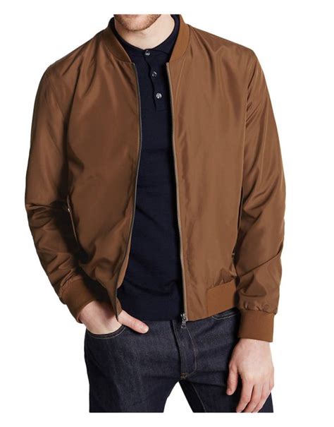 Men's Casual Wear Baseball Brown Bomber Jacket - UJackets