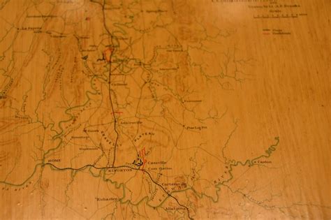 WOOD WALL MAP SHERMANS MARCH THRU GEORGIA | eBay