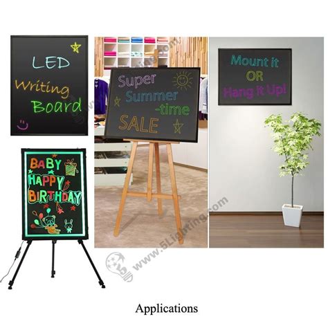 LED writing board RGB, ultra slim neon chalkboard signs.