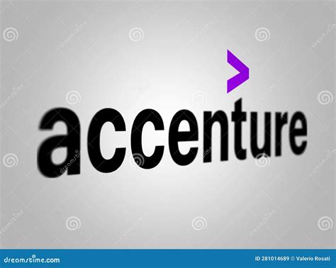 Accenture Logo on White Background Editorial Stock Image - Image of global, strategy: 281014689