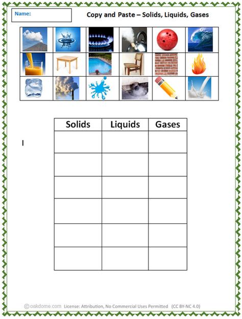 Solids Liquids And Gases Worksheets / Molecules Solid Liquid Gas Worksheet Printable Worksheets ...