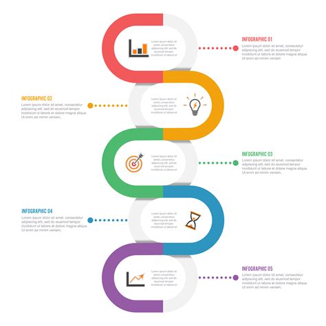 Template Timeline Infographic colored horizontal 689756 Vector Art at Vecteezy