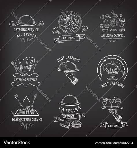 Catering service design logo Royalty Free Vector Image