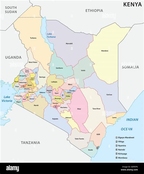 Political Map Of Kenya