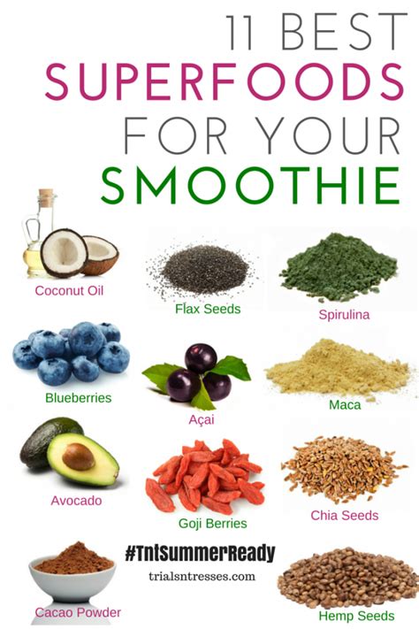 11 Best Superfoods To Add To Your Smoothie | Best superfoods, Smoothies, Superfoods