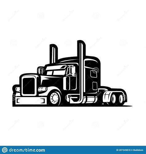 Trucking 18 Wheeler Semi Truck Vector Image Stock Vector - Illustration of auto, emblem ...