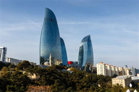 Flame Towers in Baku, Azerbaijan Editorial Photography - Image of outdoors, business: 170401137