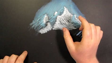 Tips and Tricks~How to Draw mountains with Oil Pastel | Oil pastel, Pastel landscape