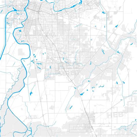 Rich detailed vector map of Elk Grove, California, USA - HEBSTREITS ...