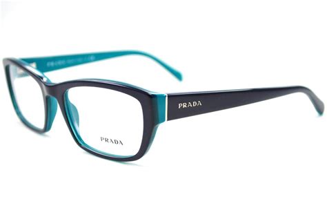 PRADA Eyeglasses PR 18OV JAD1O1 Blue 54MM ($163.00) | Eyeglasses, Prada ...