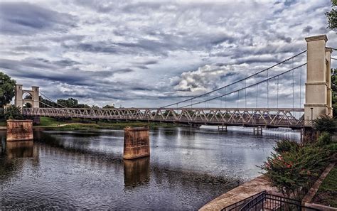 The Waco Suspension Bridge Over The Brazos River Photograph by Mountain ...