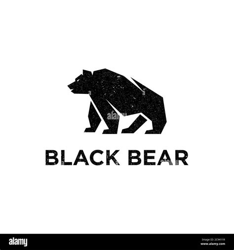 vector illustration Vintage Black Bear logo inspiration, good for fitness and outdoor logo brand ...