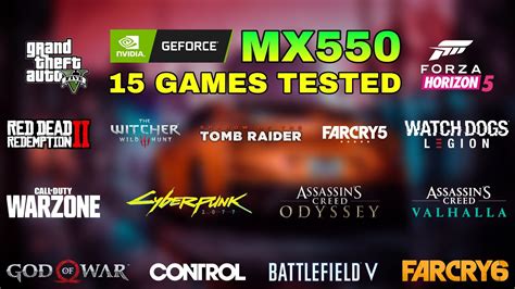 Nvidia GeForce MX550 Test in 15 Games in 2022 - YouTube