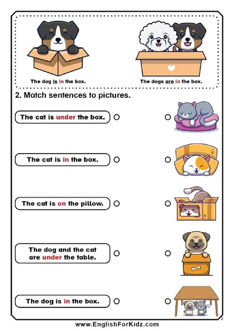 Prepositions of Place - free printable worksheets - Language Advisor