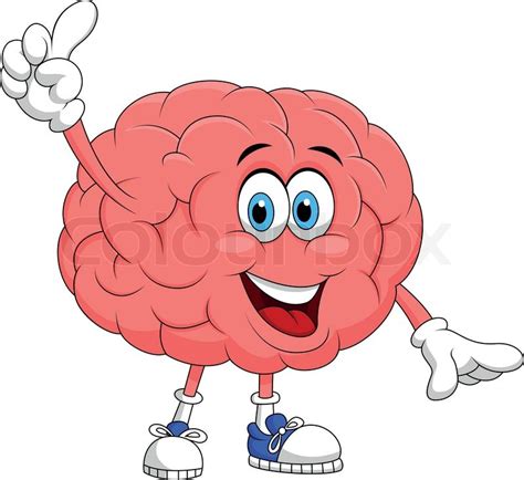 Vector illustration of Cute brain ... | Stock vector | Colourbox