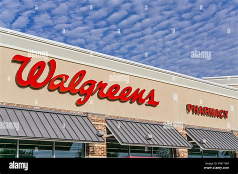 Walgreens Pharmacy front exterior sign and corporate logo in Montgomery ...