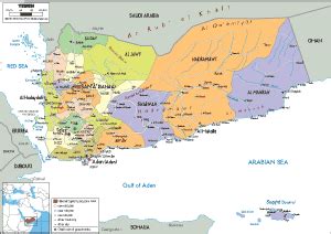 Yemen Map (Physical) - Worldometer