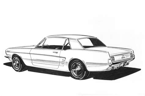 From Concept to Showroom: 1965 Ford Mustang Sketches