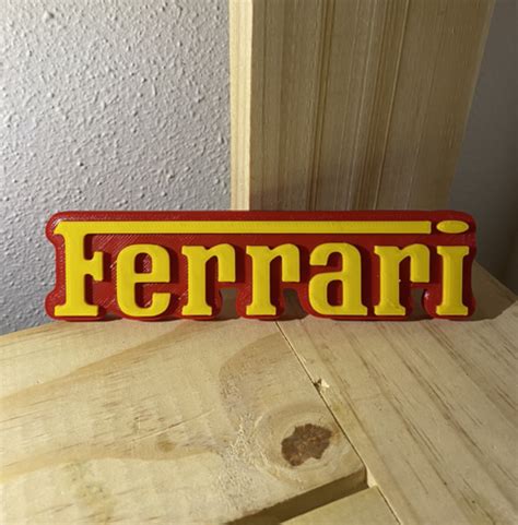 3D Printed Logo Ferrari by yeray_g.o | Pinshape