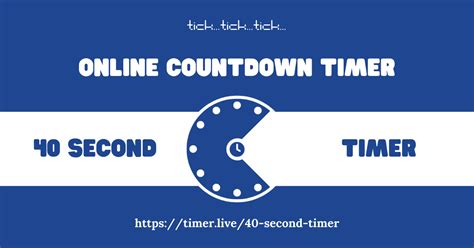 40 Seconds Timer (No Ads, Big, Free Customize)